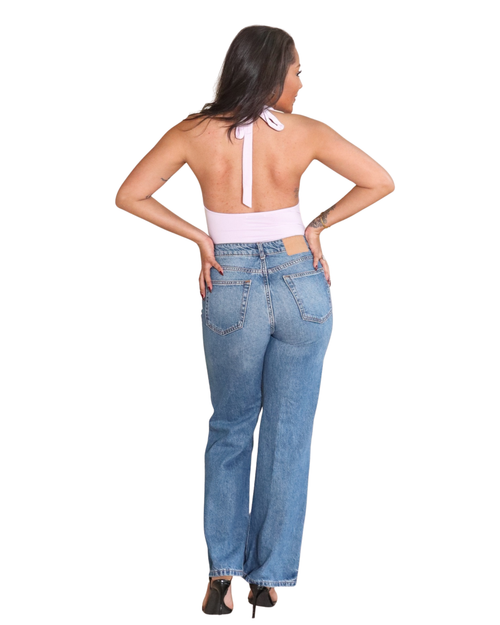 Cowl Neck Bodysuit in Pink