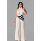 Satin Scarf Detail Jumpsuit
