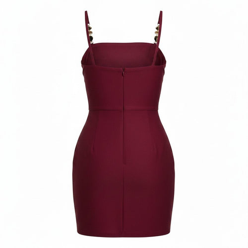 Bead Strap Bodycon Dress - Storah Fashionwear