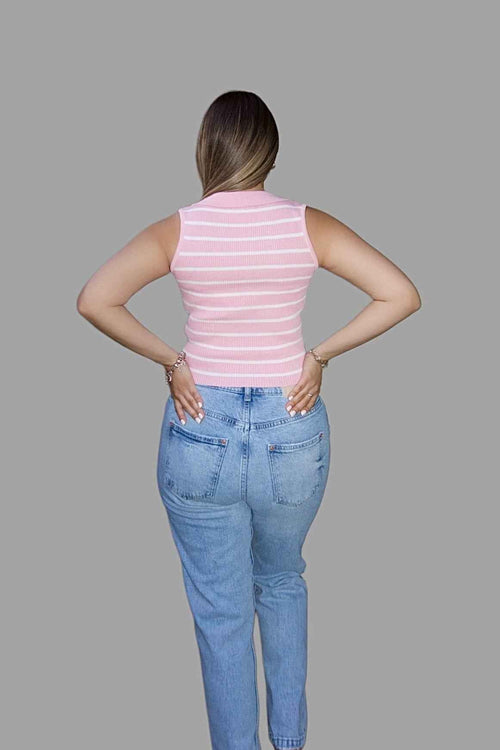Ribbed V - Neck Tank Top - Storah Fashionwear