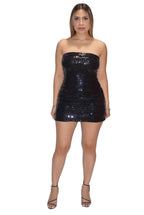 Strapless Sequins Tube Dress - Storah Fashionwear