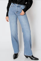 Tummy Control High Rise Straight Jeans - Storah Fashionwear