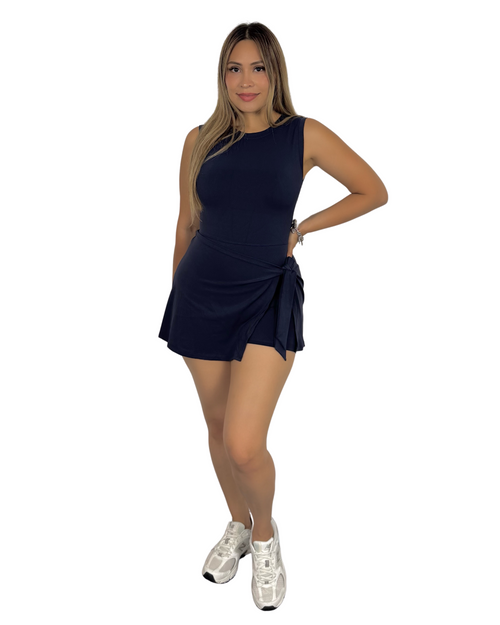 Evelyn Navy Romper