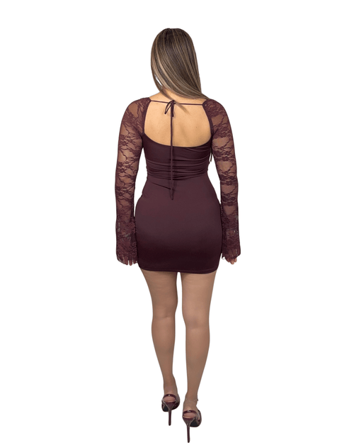 Aria Lace Long Sleeve Dress - Storah Fashionwear
