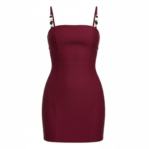 Bead Strap Bodycon Dress - Storah Fashionwear
