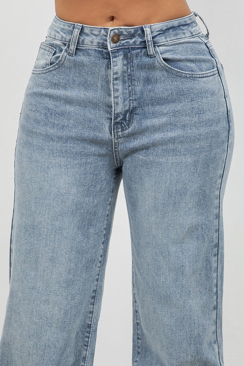 Denim Wide Leg Jeans - Storah Fashionwear