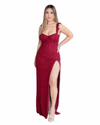 Lace Ruffle Sleeve Maxi Dress - Storah Fashionwear