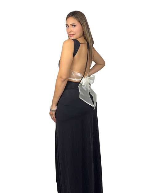 Nara Open Back Bow Maxi Dress