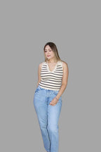 Ribbed V - Neck Tank Top - Storah Fashionwear