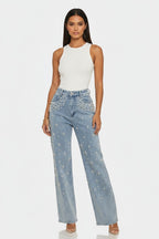 Pearl Wide Leg Denim Jeans