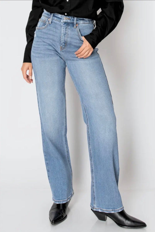 Tummy Control High Rise Straight Jeans - Storah Fashionwear